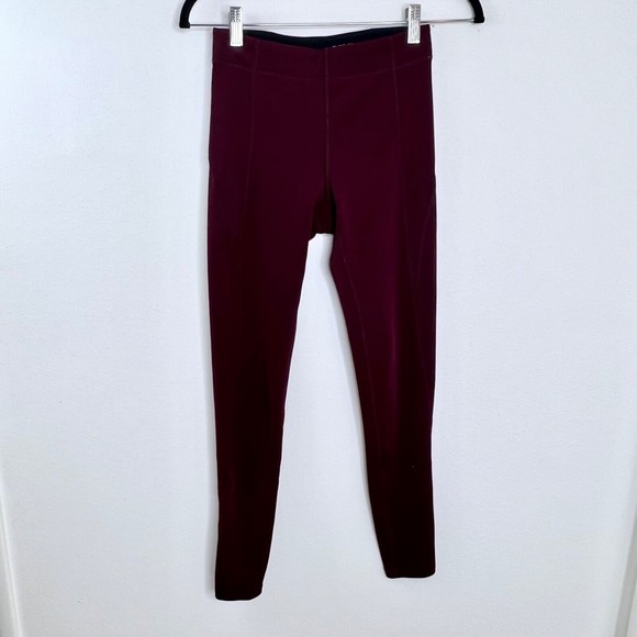 Ivy Parks Womens Leggings Size Small Purple Maroon Midrise Stretch Ankle - Picture 2 of 10